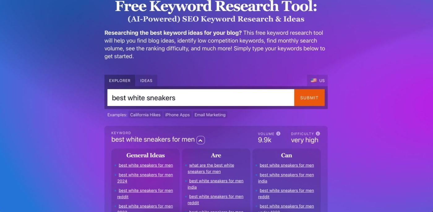 free tools for keyword research